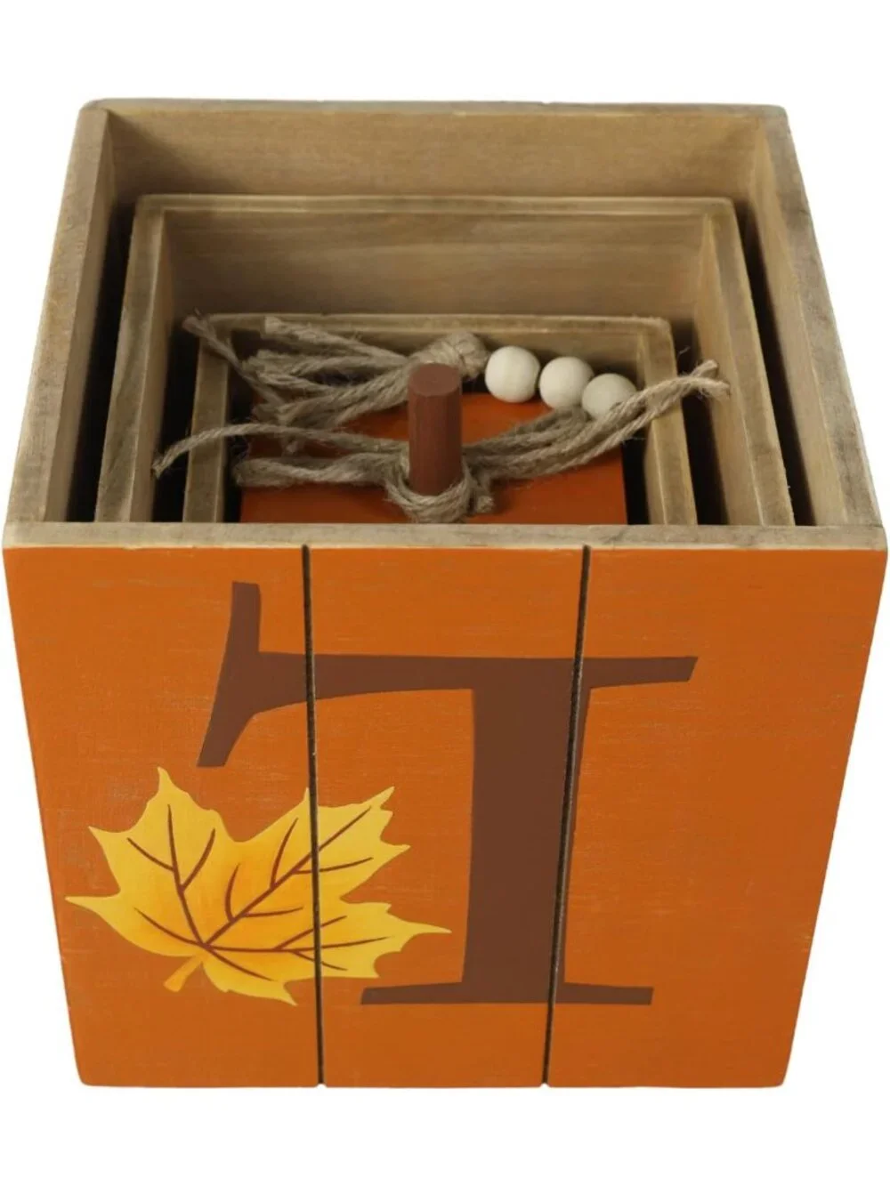 Reversible Fall & Halloween Pumpkin Stacked Boxes - 25.5 Inch Farmhouse Decor